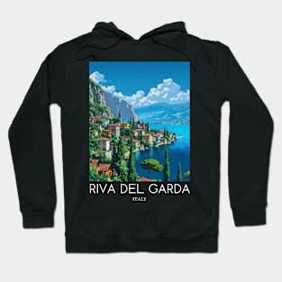 A Pop Art Travel Print of Riva del Garda - Italy Hoodie